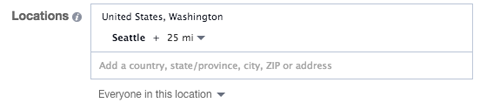 location targeting in facebook